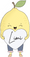 Cartoon lemon character holding a heart with 'Limi' on a white background